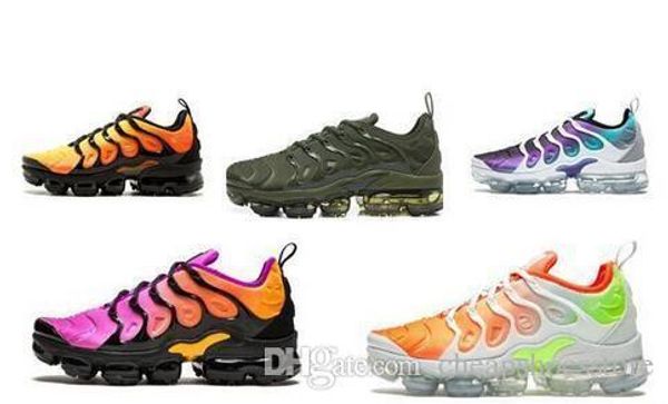 

New un et rainbow purple tn plu running hoe red hark tooth hyper blue bleached aqua zebra volt grape men women neaker hoe 36 45