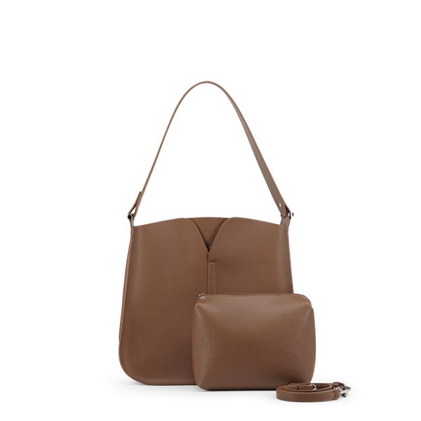 

women fashion concise big capacity handbag shoulder tote bag set for office daily pu lady bucket bag composite crossbody