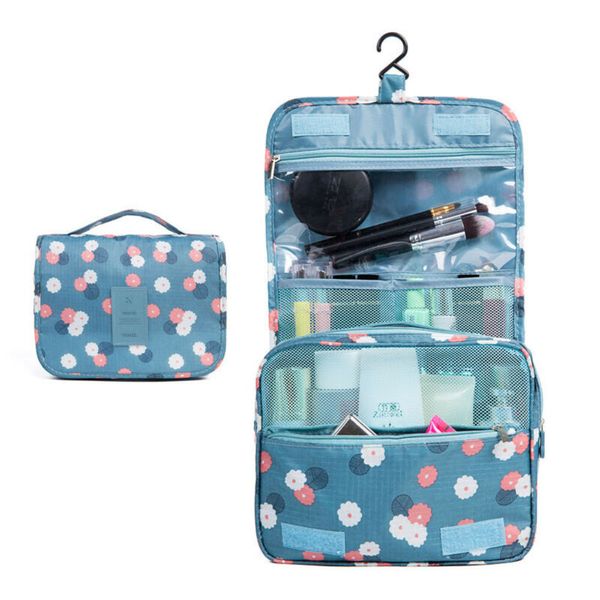 

2019 printing women hanging toiletry bag multifunction zipper women's cosmetic bag large capacity ladies waterproof wash pouch