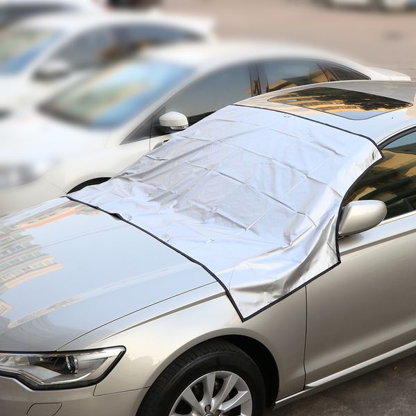 

onever auto sunshade car windshield snow cover sun cover tarp magnetic edges remove ice frost polyester easily for winter summer