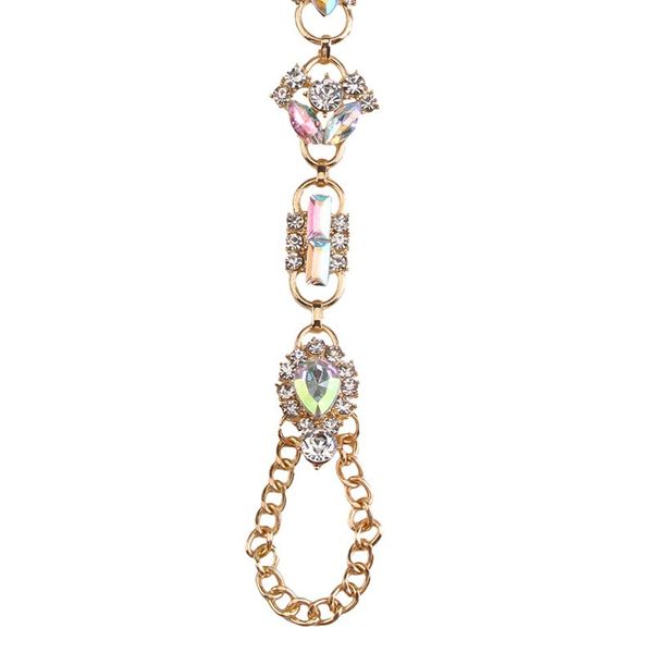 

lady crystal bohemian anklets for women summer leg chain statement foot jewelry boho anklets bracelets female, Red;blue