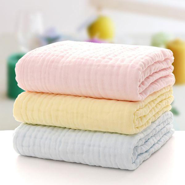 

no fluorescent agent infant gauze bath towel pure cotton 110cm oversized child quilt blanket newborn warm and breathable blanket