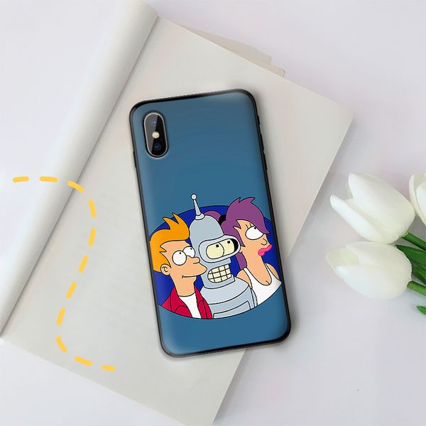

футурама чехол для iphone 6 6s plus case роскошный черный чехол для iphone 5 5s se 7 8 plus x xs max xr крышка