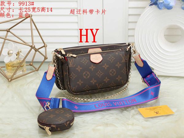

louis vuitton женщины роскошные сумки кошельки любимый pochette 3шт аксессуары crossbody сумка vintag сумки на ремне m44823 окисляющая кожа