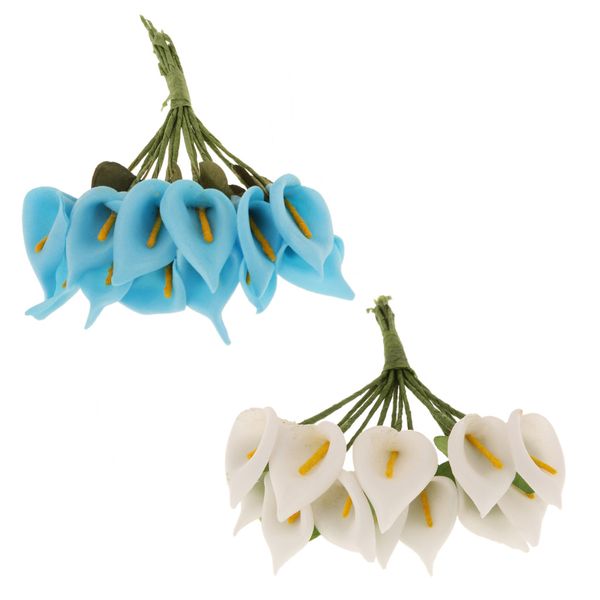 

288pcs mini artificial calla lily wedding flowers bouquet foam decor