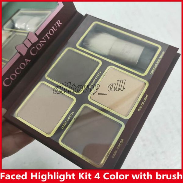 

new makeup cocoa contour kit 4 colors bronzers highlighters powder palette nude color shimmer stick cosmetics chocolate eyeshadow 1911062