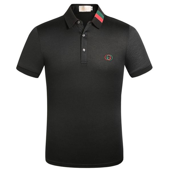 

2020 european new poloshirt bee embroidery t shirts for mens short sleeves gucci casual breathable t shirts m - 3xl, White;black