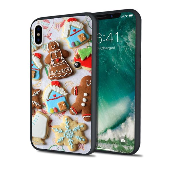 

coque luxury gingerbread cookies phone case for iphone 11 pro xs max xr 8 7 6s plus 5s se 5 case black soft silicone tpu cover