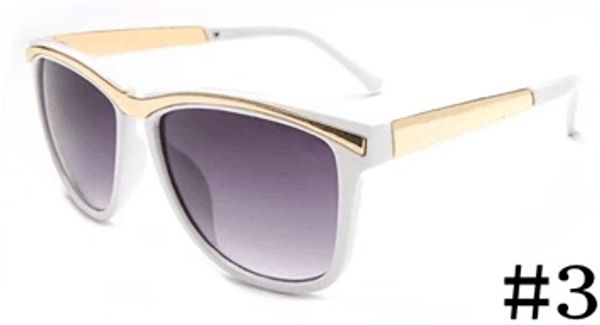 

wholesale- new beach summer street cycling sunglasses fashion brand sunglasses women designer fashion women 7 colors 1581 moq=10pcs, White;black