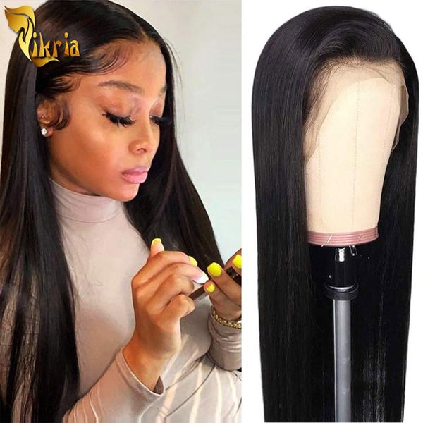 

unprocessed brazilian virgin straight hair lace front wig full lace human hair wig pre plucked natural hairline with baby hair for women, Black;brown