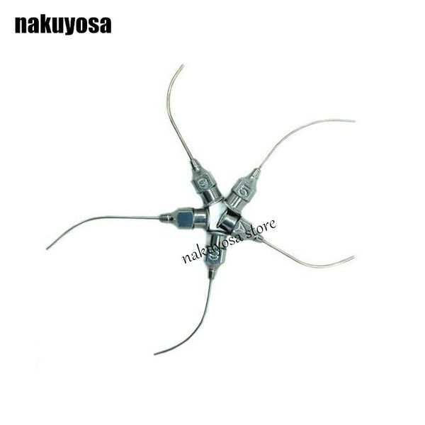 

5pcs/set 5# 6# 7 # 8# 9# stainless steel ophthalmic instruments curved type lacrimal probe microscopy equipment