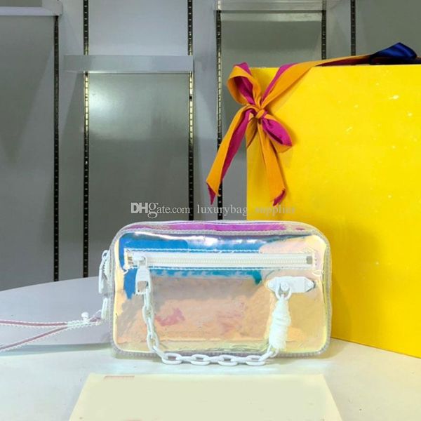 

designer crossbody bag designer wallet designer bags fashion dazzle colour printed pvc material rainbow color women crossbody bag purse