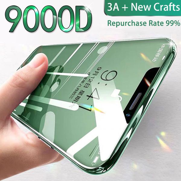 

9000d full cover protective glass on the for iphone 7 8 6 6s plus tempered screen protector for iphone 11 pro x xr xs max glass
