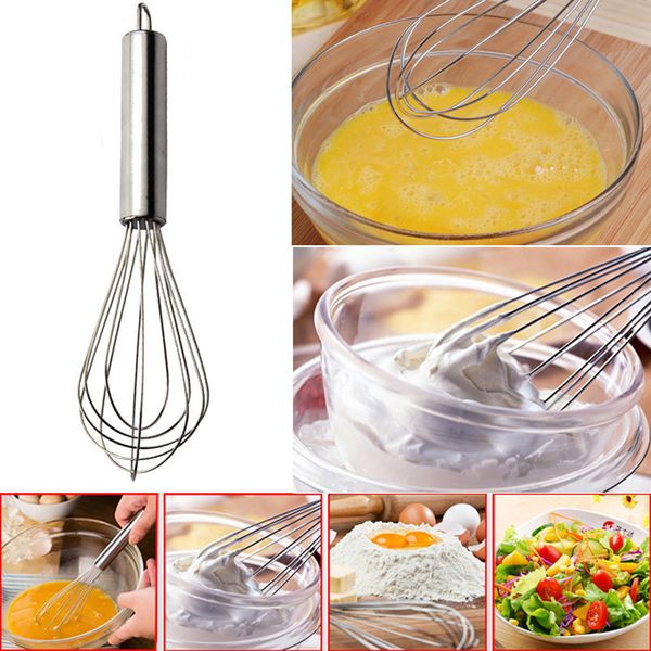 

stainless steel hand whisk kitchen accessories egg milk beater kitchen cooking tool portable whisk egg tools 26*5.5cm#w#xx