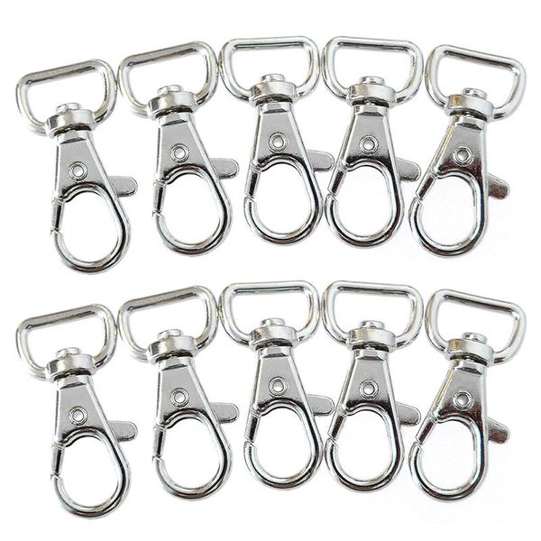 

10шт silver metal талреп крюк поворотный карабины для key chain clips застежка