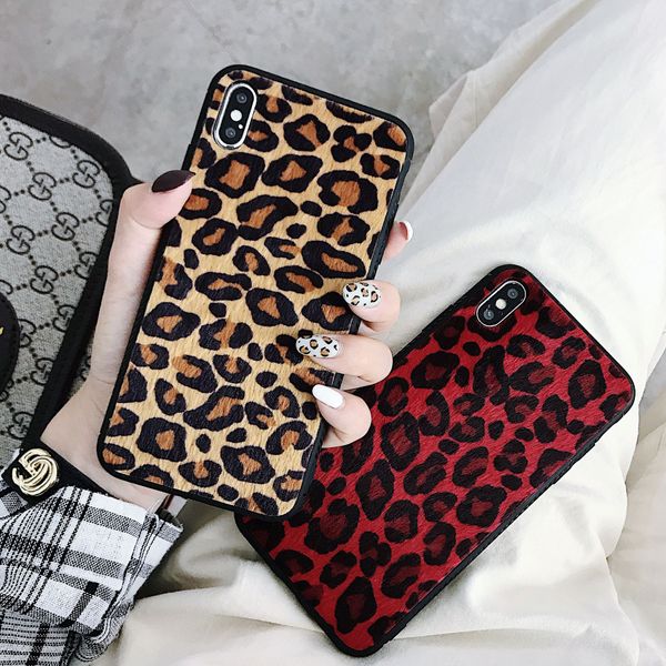 

Плюшевый леопардовый чехол для телефона для iPhone 6 7 8 Plus X XR XS Max Чехлы для леопарда д
