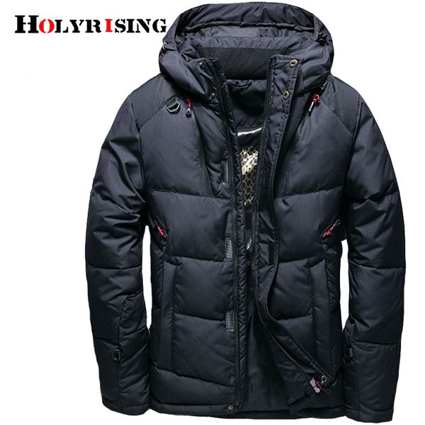 

men down jacket 80% white duck down chaqueta plumas hombre invierno doudoune homme duvet chaquetas hombre plumas m-4xl 18497-5, Black