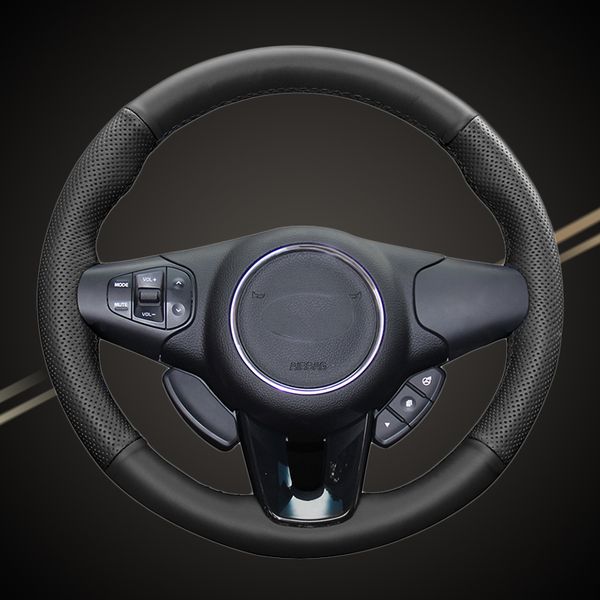 

car braid on the steering wheel cover for kia carens 2013 2014 2015 2016 2017 2018 2019 auto braiding wheel covers car-styling