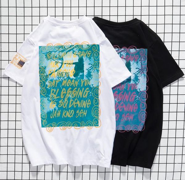 

2020/stussyy the usa trend brand men women designer t-shirt summer the new selling tees short sleeve cotton printing tee, White;black