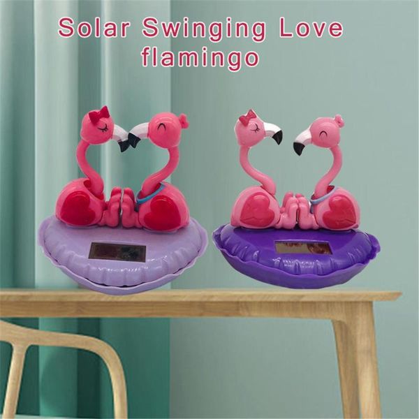 

solar shaking head doll solar swinging love flamingo car decoration cartoon car doll interior kids toys gift