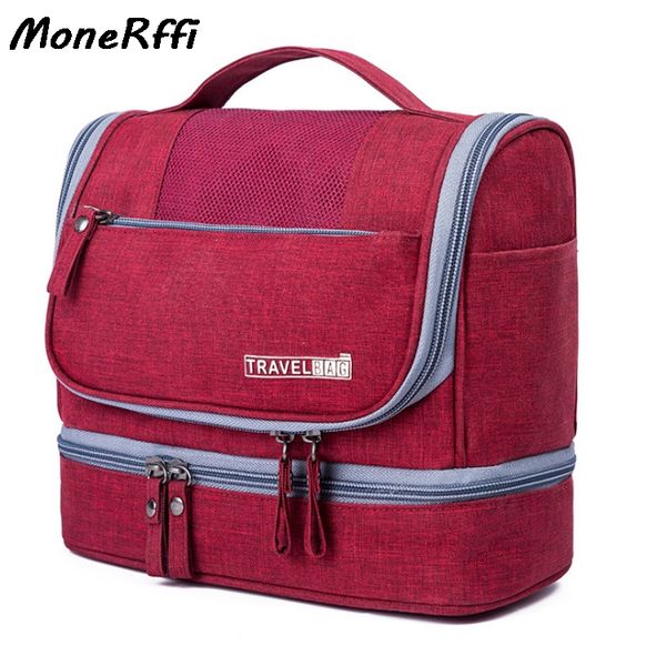 

туалетная сумка макияж сумка женщина сумки мужчины большого водонепроницаемый нейлон путешествие косметический организатор дело макияж необх