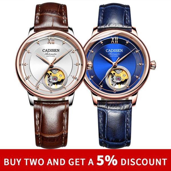 

new fashion women automatic mechanical watch women miyota90s5 ultra-thin skeleton design ladies couples clock, Slivery;brown