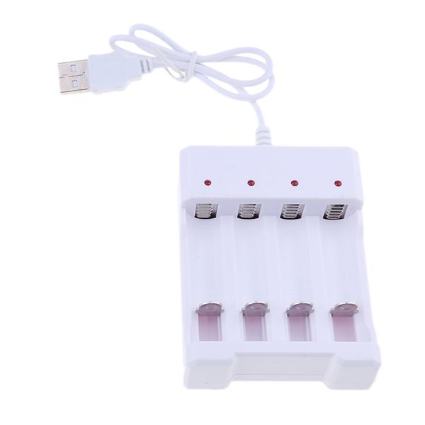 

protable 4 slots aa aaa rechargeable battery charger usb power
