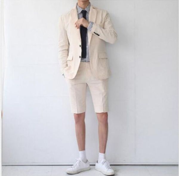 

tpsaade men suit with short pants men's tuxedo men wedding suits 2019 custom made 2 pieces man suit slim fit traje hombre, White;black