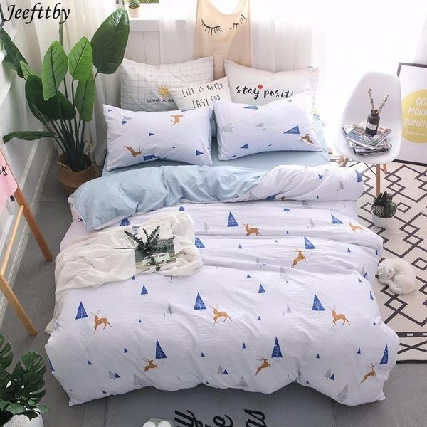 Jeefttby Home Textile Girls Kid Teen Soft Bedding Set 3 Adult