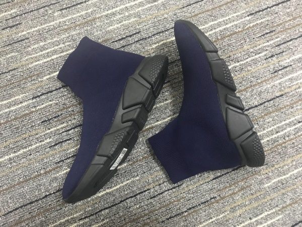 

men's speed mid-trainer sock sneakers boots women red bottoms speed trainer runner outdoors casual flats shoes kanye cc vintage 35-45 1, Black