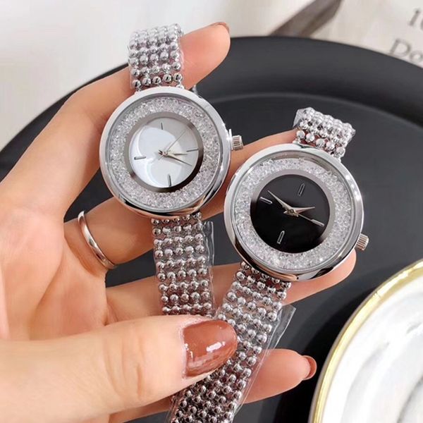 

лучшие моды роллинг diamonds новые женщины часы luxury lady платье часы высокого качества nice party free коробки сексуальные ювелирные изде, Slivery;brown