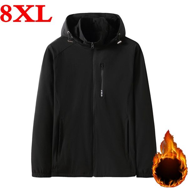 

men's jackets plus size 8xl 7xl fashion thick fleece mens autumn winter trend overcoat slim fit casual coat men clothing, Black;brown
