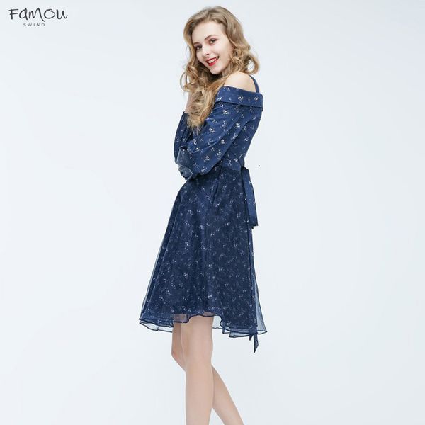 

New Woman Women Dress Stitching Print Strap Female Dresses Fashion Design Dress Drop Shipping Good Quality