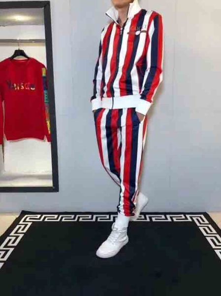 

2020 осень мужские спортивные костюмы устанавливает бегун куртки с брюками костюм хип-хоп черный серый костюмы -3xl, Gray