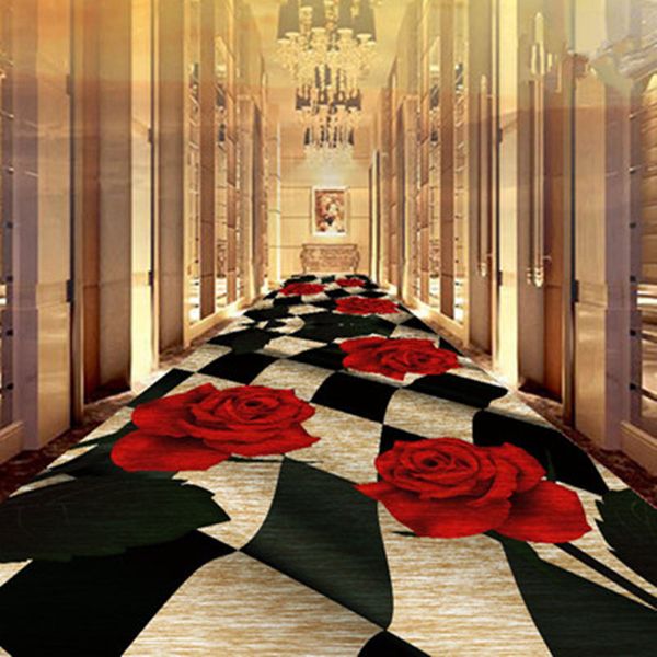 

carpets living room bedroom creative rose 3d printing carpet floor mat kitchen door home corridor el
