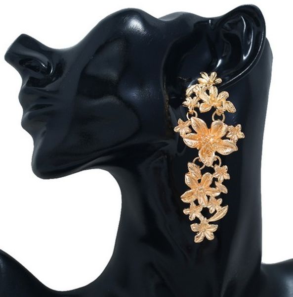 

wedding party earrings elegant big small gold /silver plating flowers dangle earrings gifts for girls /ladies
