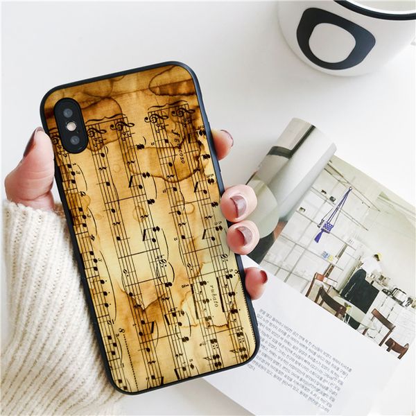 

fundas luxury music score cover for iphone 11 pro xs max xr case for iphone 8 7 6s plus 5s se 5 case soft silicone cover.