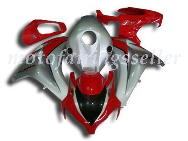

oem quality new abs full fairings kits fit for honda cbr1000rr (2008 2009 2010 2011) cbr1000rr 08 09 10 11 bodywork set silver and red
