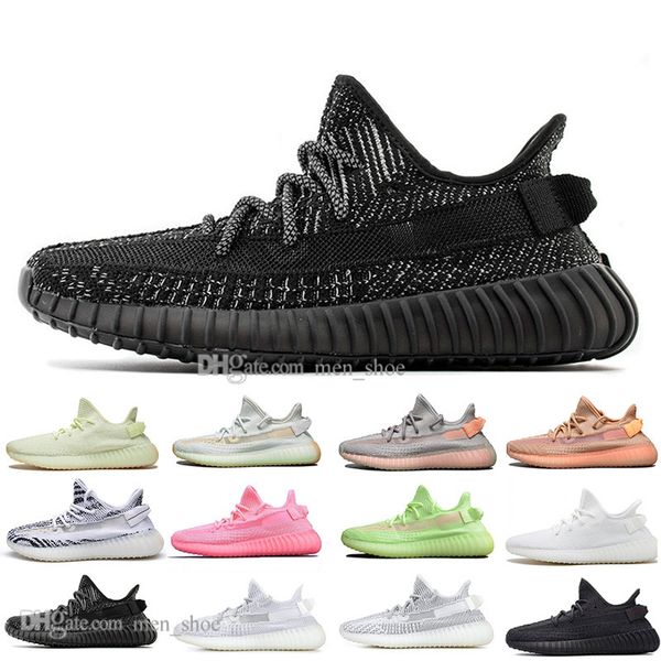 

kanye west clay v2 true form sesame white static mens running shoes rainbow discoloration red glow mens sport designer sneakers trainers