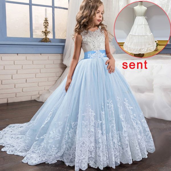 

2020 summer send lining bridesmaid dress for elegant kids dresses for girls children wedding formal girl party princess dress, Red;yellow