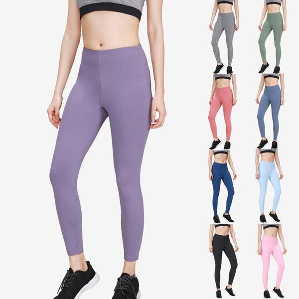 

women yoga pants high waist tight running sports elastic solid color fitness yoga pants leggings running tight trouser, White;red