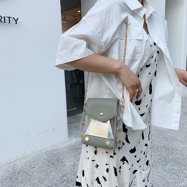 

in the summer of 2019, the new style of bright-sheet rivet, small-style, korean, korean, casual, one-shoulder