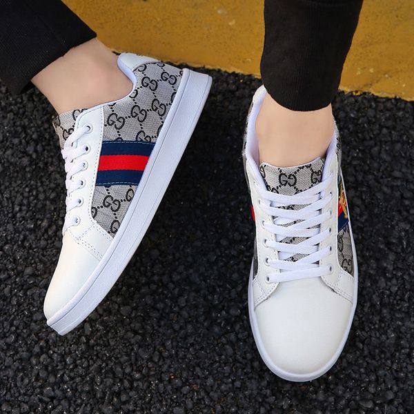 

2020 spring and summer new casual board shoes men's small white shoes fashion trend male students casual sports shoes, Black