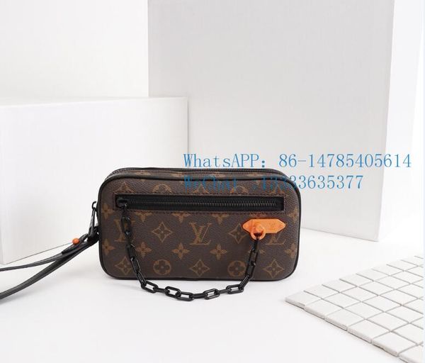 

m44458-the new fashion men's simple handbag 2019 leather bag is convenient