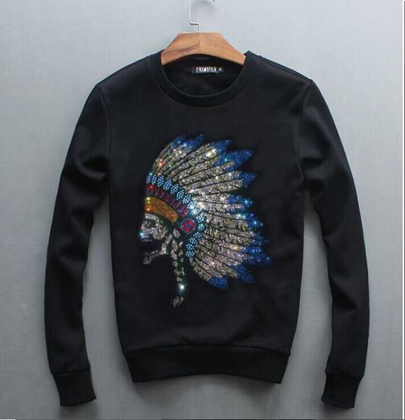

mens sweatshirt hoodie autumn new style letters print patchwork oneck long sleeves pullover sweatshirt poleron hombre, Black