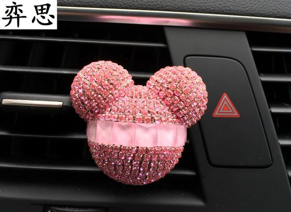 

luxury car ornaments girl exquisite diamond car styling miqi air conditioning outlet perfume air refreshing agent