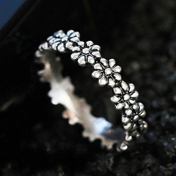 

unique cute daisy flower finger ring for women girls wedding party rings jewelry wholesale, Slivery;golden