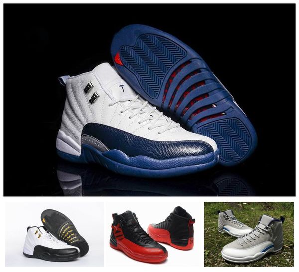 

designer basketball shoes 12s men sneakers bred ovo gym red white blue black play off 12 sports shoes for men with box