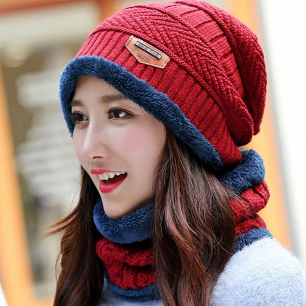

унисекс теплый cap kit девушки лыжную шапочку big wool меховая подкладка шаровые вязаные шапки шарф зимы женщин теплые трикотажные багги bea, Blue;gray