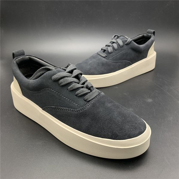 

update fear of god x mens casual shoes the season 5 suede skateboarding shoes italy luxury slip-on fog fashion designer shoes r112, Black